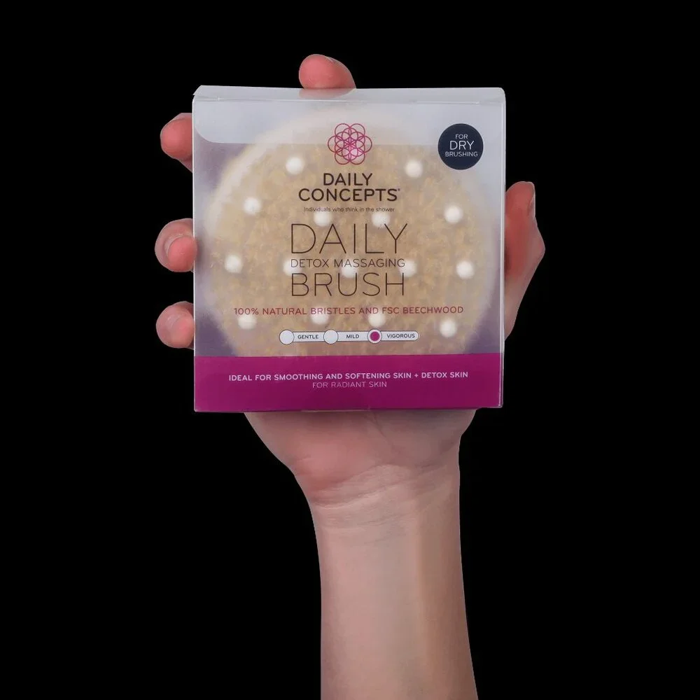 Daily Concepts Daily Detox Massage Brush, Vigorous - for Dry Brushing